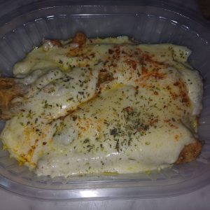 Merluza a la Pizza con Arroz Cremoso