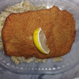 Milanesa de Ternera con Fideos con Queso