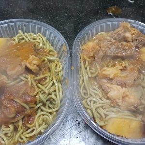 Tallarines de Espinaca con Estofado de Carne